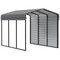 Arrow Storage Products Galvanized Steel Carport, W/ 1-Sided Enclosure, Compact Car Metal Carport Kit, 10'x15'x9', Charcoal CPHC101509ECL1 - alternate 1